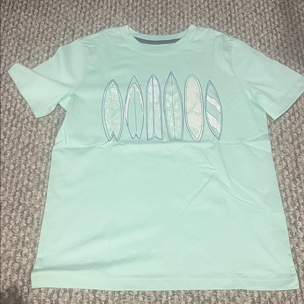 Lands' End Light Green Surfboard Graphic Tee